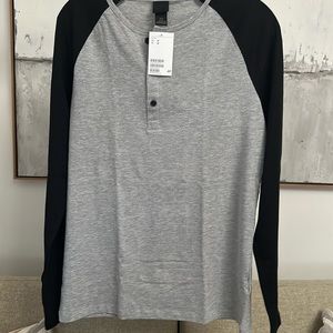 H&M Men’s Long Sleeve Baseball Tee New